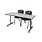 Kobe Rectangle Kobe Trng Table, w/2M Stack Chairs, 66x30", 66" W, 29" H, Laminate Top, Maple MKTRCT6630PL47BK - alternate 1